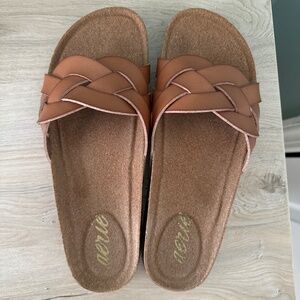 Aerie Braided Strap Cork Sandal